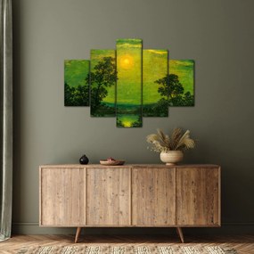 Obraz - Imitator of Ralph Albert Blakelock, Moonlight, reprodukcia (150x105 cm)