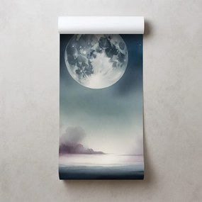 Fototapeta nočná obloha s mesiacom a mrakmi