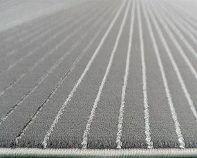 Koberec Allianz 6305 GREY – sivý vzorovaný obdĺžnik Rozmer: 80x150 cm