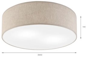 Stropné svietidlo SIRJA 2xE27/15W/230V, priemer 45 cm, béžové