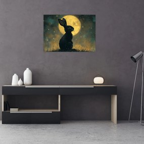 Obraz - Zajac s mesiacom (70x50 cm)