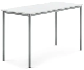 Stôl SONITUS, 1600x700x900 mm, HLP - biela, strieborná