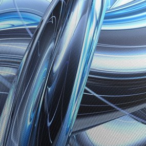 Obraz modrej abstrakcie (70x50 cm)