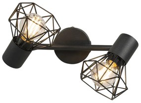 Inteligentné reflektorové svietidlo čierne otočné a naklápacie vrátane 2 Wifi P45 - Mosh