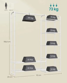 Otvorená šatníková skriňa LGR462W01