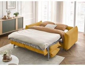 Žltá rozkladacia pohovka 234 cm Ernest – Bobochic Paris