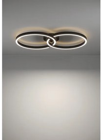 Eglo 900955-LED RGBW Stmievateľné stropné svietidlo AMANDOLO 19,5W/230V čierna + DO