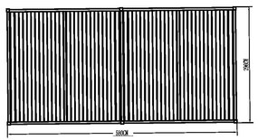 Hliníková bioklimatická pergola s lamelami 5.8 x 3 M