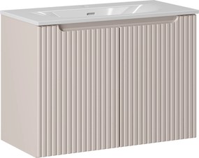 Comad Kúpeľňová skrinka s keramickým umývadlom Nova Cashmere 80 cm - kašmír