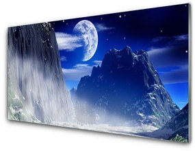 Nástenný panel  Hory noc príroda 120x60 cm