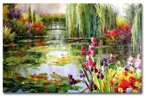 Nástenný obraz na plátne Impressionist Garden, 70 × 45 cm