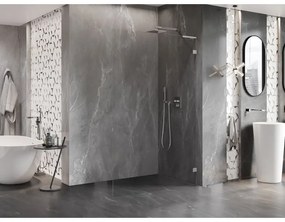 Mexen Lunar L, sprchová stena pravá 50 x 200 cm, 8mm číre sklo, oceľový profil, 830L-050-000-97-00-P