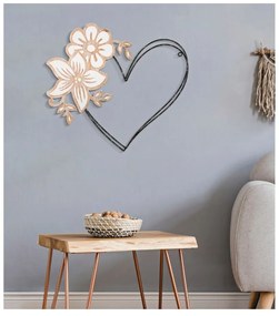 Kovová nástenná dekorácia 50x45 cm Heart – Mauro Ferretti