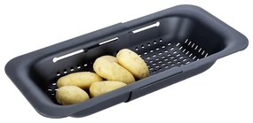 Čierne rozšíriteľné cedidlo Wenko Black Outdoor Kitchen Sivo