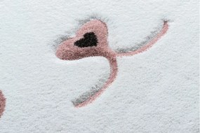 Dywany Łuszczów, Detský kusový koberec Petit Bunny grey kruh, 160x160 (priemer) kruh, šedá, detská izba