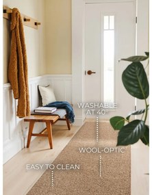 Svetlohnedý prateľný behúň 80x240 cm Rocco Caramel – Elle Decoration