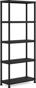 KIS-KETER Tribac 009509BK Regál Plus, 5 políc, šírka 75 cm
