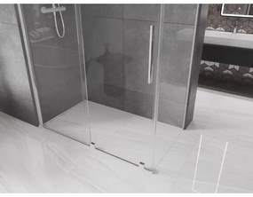 Mexen Velar, sprchový kút s posuvnými dverami 150(dvere) x 75(stena) cm, 8mm číre sklo, chrómový profil, 871-150-075-01-01