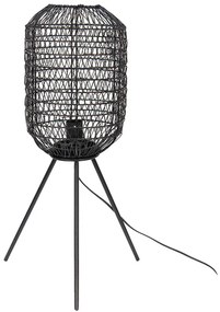Čierna antik drôtená stolná lampa Gione - Ø 21*63 cm E27/max 1*40W