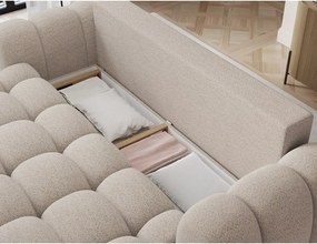 Béžová rozkladacia pohovka z textílie buklé 256 cm Cotonn – ELTAP