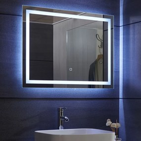 AQUAMARIN kúpeľňové zrkadlo s LED osvetlením 28 W, 80 x 60cm