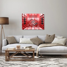 Sklenený obraz tlačidlové abstrakcie (70x50 cm)
