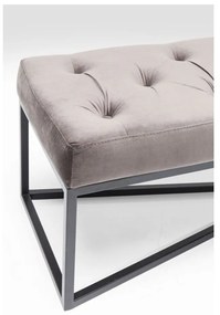 Sivá zamatová lavica Kare Design Crossover, 150 cm