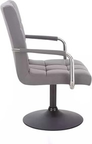 LuxuryForm DESIGN Stolička VERONA na čiernom tanieri - šedá