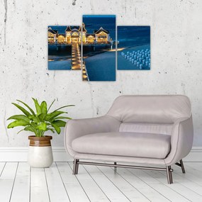 Obraz - hotel na pláži (90x60 cm)