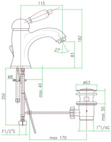 Stojančeková umývadlová batéria v striebornej farbe Kirké White – Sapho