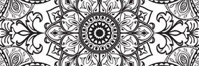 Obraz čiernobiely ornament
