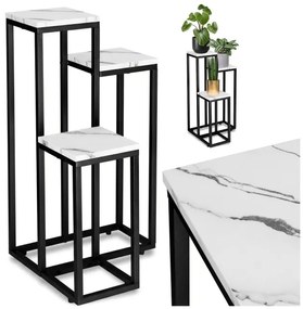 Stojan na kvety MUNIR biely mramor