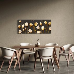 Obraz - Tulipány - abstraktné (120x50 cm)