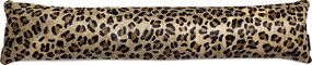 Kožený dlhý vankúš z hovädzej kože Cow leopard - 90*20*10cm