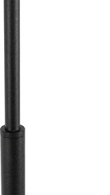 Moderná stojaca lampa čierna so zlatým okrúhlym - VT