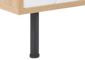 TV stolík svetlé drevo/biela PALMER Beliani