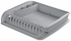 Odkvapkávač na riad s veľkým zásobníkom sivý 39,5x39,5x8 130