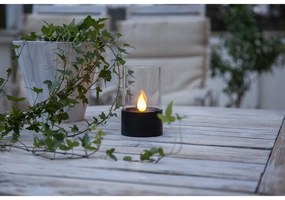 Čierna LED vonkajšia svetelná dekorácia Star Trading Puloun, výška 13,5 cm