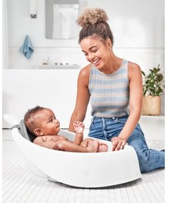 Skip Hop - Detská vanička s ergonomickou podložkou MOBY 3 biela