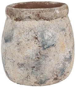 Dekoratívny béžovo-sivý antik terakotový džbán Teracci - Ø 14*14 cm