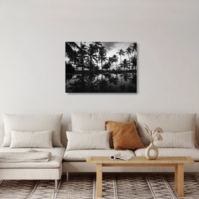 Sklenený obraz tropického ostrova (70x50 cm)
