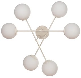 Prisadené stropné svietidlo MOON 6xE27/15W/230V krémové