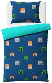 Detské obliečky Minecraft Alex a Steve, 140 x 200 cm, 70 x 90 cm