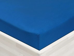 Jersey napínacie prestieradlo JR-016 Modré 160 x 200 - výška 20 cm