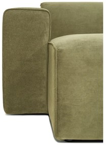 Zelená menčestrová rohová pohovka (ľavý roh) Sting - Scandic