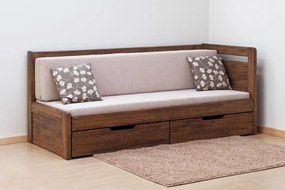 BMB TANDEM KLASIK s roštom a úložným priestorom 90 x 200 cm - rozkladacia posteľ z bukového masívu, buk masív