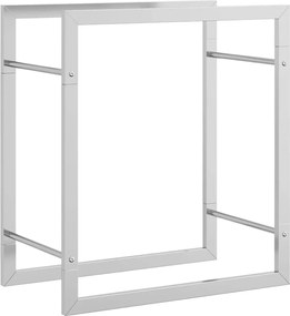 vidaXL Stojan na krbové drevo 50x28x56 cm nehrdzavejúca oceľ