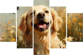 Obraz - Šťastný psík (150x105 cm)