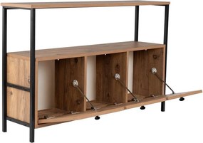 Konzolový stolík v dekore borovice v prírodnej farbe 29,5x120 cm Solace – Kalune Design