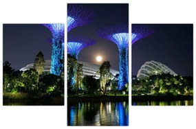 Obraz splnu v Singapurských záhradách (90x60 cm)